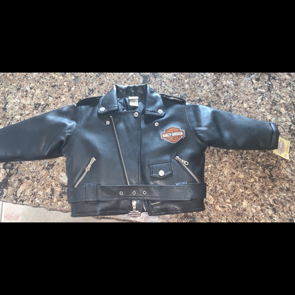 Harley Davidson 24M Toddler Leather Jacket TAGS ON
